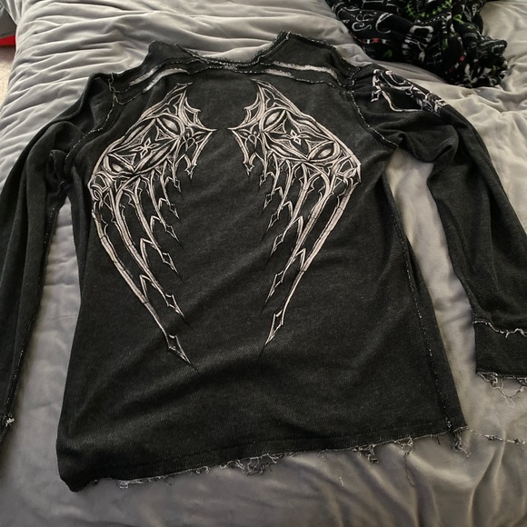 affliction knit/ sweater - Picture 2 of 2